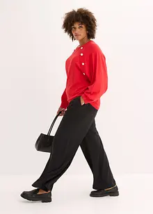 Finstrikket genser av lett viskosemiks, bonprix