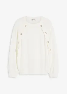 Finstrikket genser av lett viskosemiks, bonprix