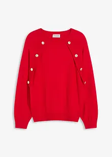 Finstrikket genser av lett viskosemiks, bonprix