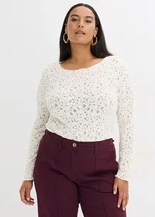 Blondetopp med lodden overflate, bonprix