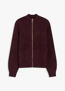 Cardigan med flettemønster, bonprix