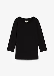 Topp med økologisk bomull og 3/4-lange ermer, bonprix