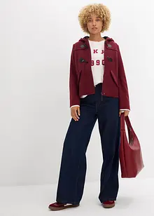 Duffeljakke i ullstil, bonprix