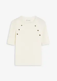 Finstrikket genser av lett viskosemiks, bonprix