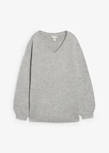 Finstrikket genser i mykt garn med ballongermer, bonprix