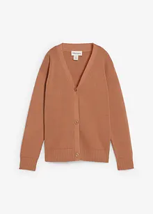 Cardigan i formstabil ribbestrikk, bonprix