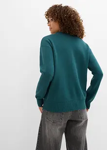 Cardigan i formstabil ribbestrikk, bonprix