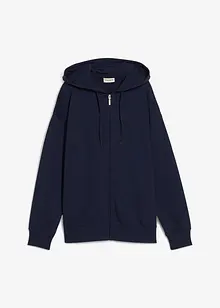Lang sweatshirt med glidelås, bonprix
