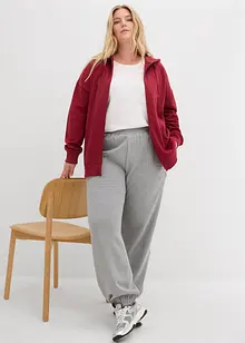 Lang sweatshirt med glidelås, bonprix