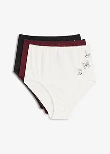 High Waist-truse med økologisk bomull (3-pack), bonprix