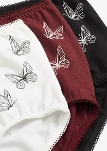 High Waist-truse med økologisk bomull (3-pack), bonprix