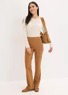 Flared bukse i imitert skinn, bonprix