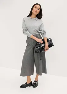 Bukse i ullstil med fiskebensmønster, bonprix