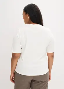 Kortermet topp med paljetter og print, bonprix