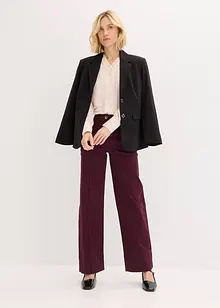 Chiffonbluse med rysjer, bonprix