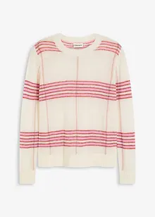 Genser i ledig strikk med ull- og alpakkaandel, bonprix