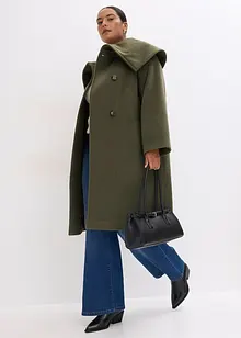 Kåpe i ullstil med vid krage, bonprix