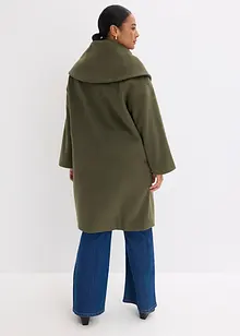 Kåpe i ullstil med vid krage, bonprix