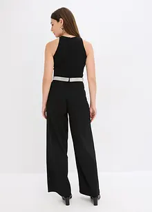Jumpsuit i strukturert krepp, bonprix