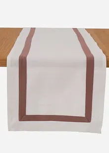 Bordløper i økologisk bomull med farget kant, bonprix