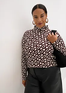 Topp med ståkrage og struktur, bonprix