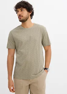 T-skjorte i 100% økologisk bomull med trykt minimønster, bonprix