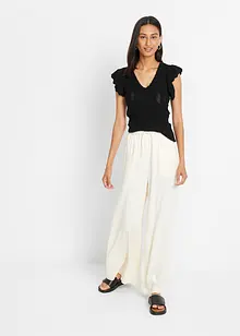 Strikket topp med hullmønster, bonprix