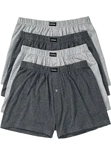 Ledig boxershorts i jersey med myk bomull (4-pack), bonprix