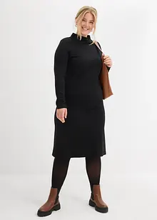 Kjole i Punto di Roma-materiale med ståkrage, bonprix