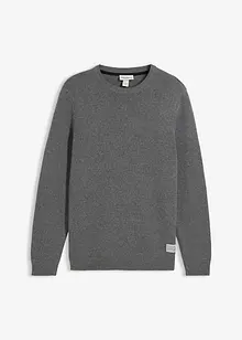 Finstrikket genser med resirkulert bomull, bonprix