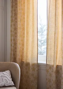 Jacquardvevd gardin i økologisk bomull (1-pack), bonprix