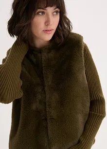 Vest i pelsimitasjon, bonprix