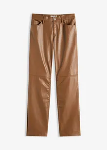 Bukse i imitert skinn med behagelig linning, bonprix