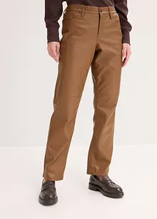 Bukse i imitert skinn med behagelig linning, bonprix