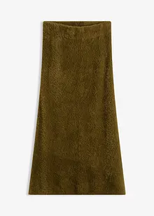 Strikket skjørt i fluffy fjærgarn, bonprix