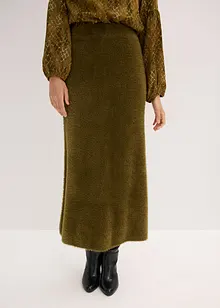 Strikket skjørt i fluffy fjærgarn, bonprix