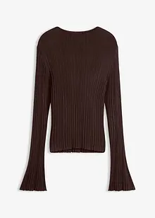 Halvtransparent, strikket topp, bonprix