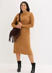 Strikket kjole i lett viskosemiks, bonprix