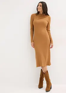 Strikket kjole i lett viskosemiks, bonprix