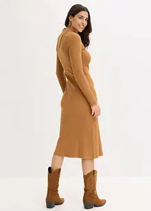 Strikket kjole i lett viskosemiks, bonprix