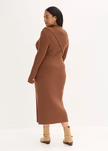 Strikket kjole i myk viskosemiks, bonprix