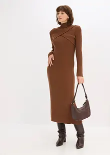 Strikket kjole i myk viskosemiks, bonprix