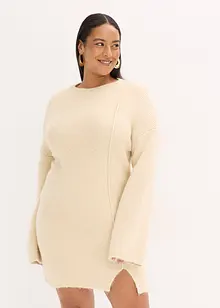 Kort strikkekjole med ullandel, bonprix