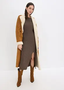 Strikkekjole med splitt, bonprix