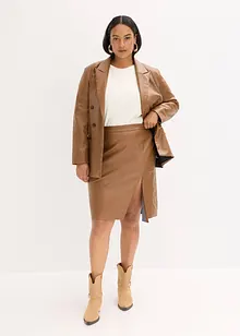 Blyantskjørt i skinnimitasjon, bonprix