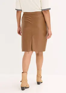 Blyantskjørt i skinnimitasjon, bonprix