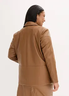 Oversized blazer i imitert skinn, bonprix