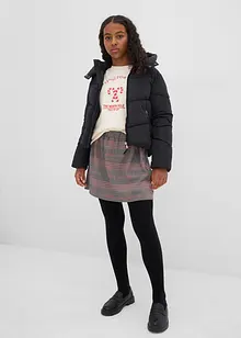 Varmt fôret boblejakke med hette, bonprix