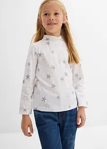 Langermet topp i elastisk miks av økologisk bomull (2-pack), bonprix