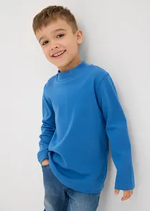 Langermet topp med ståkrage i 100% økologisk bomull (2-pack), bonprix